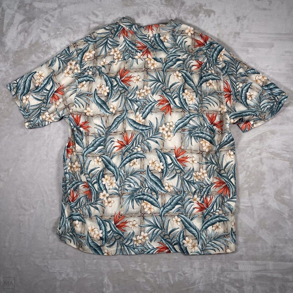 Tommy Bahama Men's Shirt Button Up Floral Silk Blend Original Fit XXL Multi - Picture 6 of 6